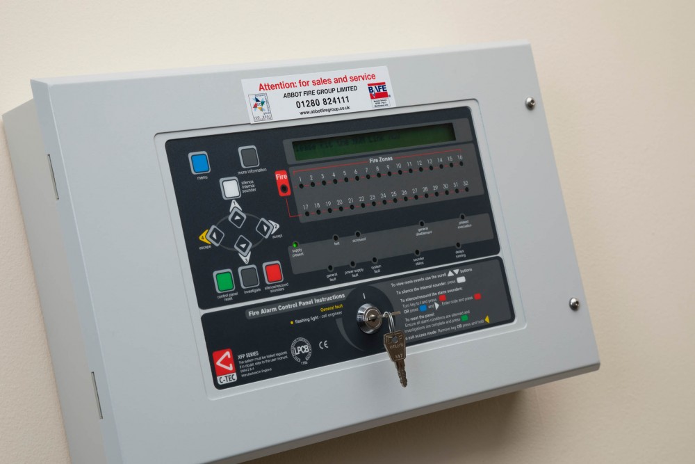 Fire alarm maintenance control panel