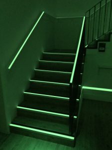 Low level lighting on stairs when dark, the route is clearly highlighted